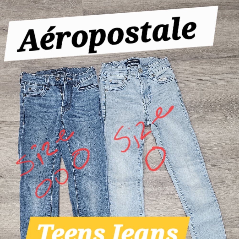 Aeropostale Women's Blue Skinny Jeans Set